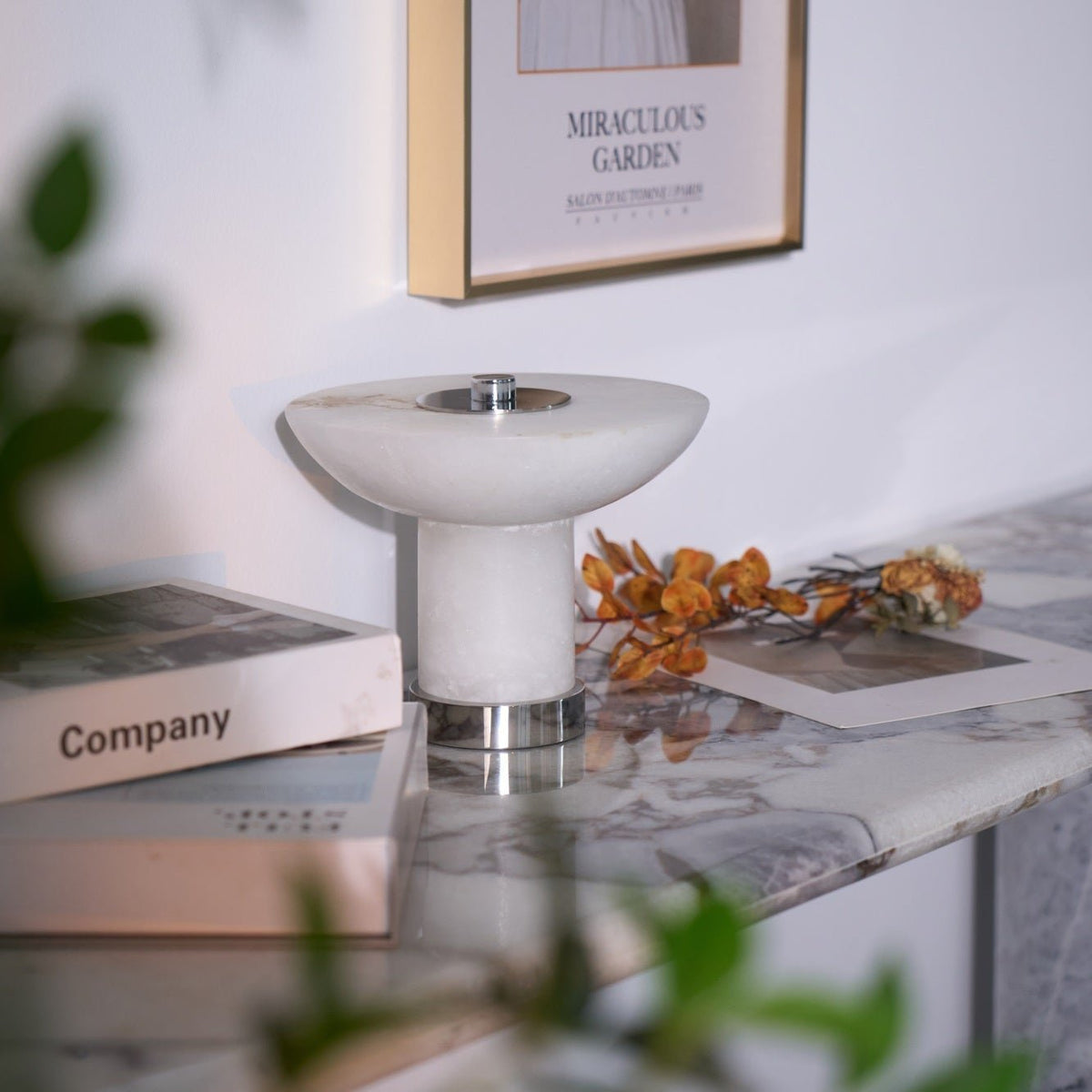 Kesterholm Alabaster Table Lamp-Moonnatur