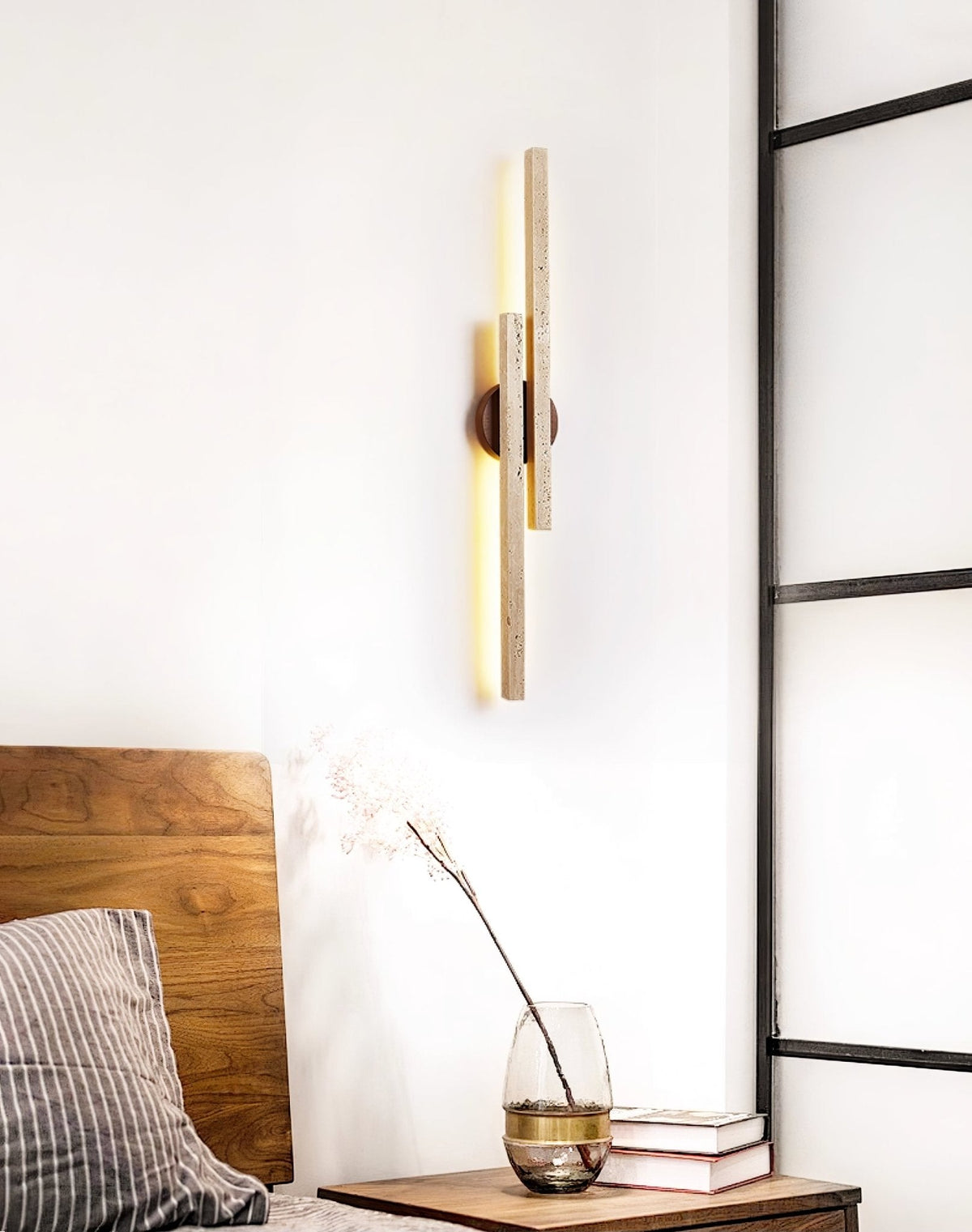 Baldencove Travertine Wall Light-Moonnatur