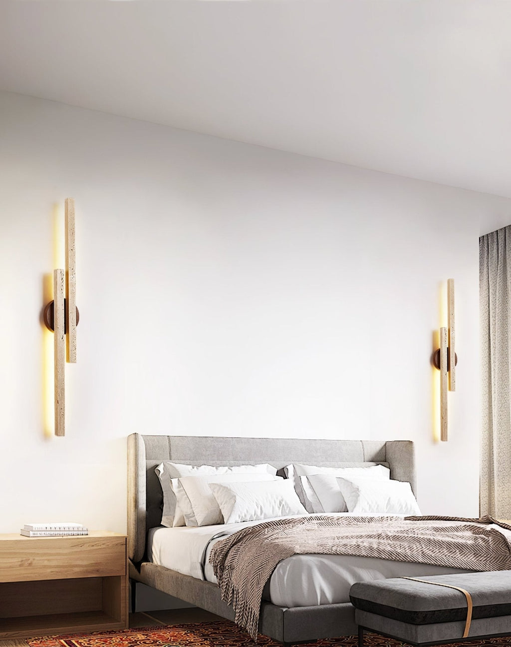 Baldencove Travertine Wall Light-Moonnatur