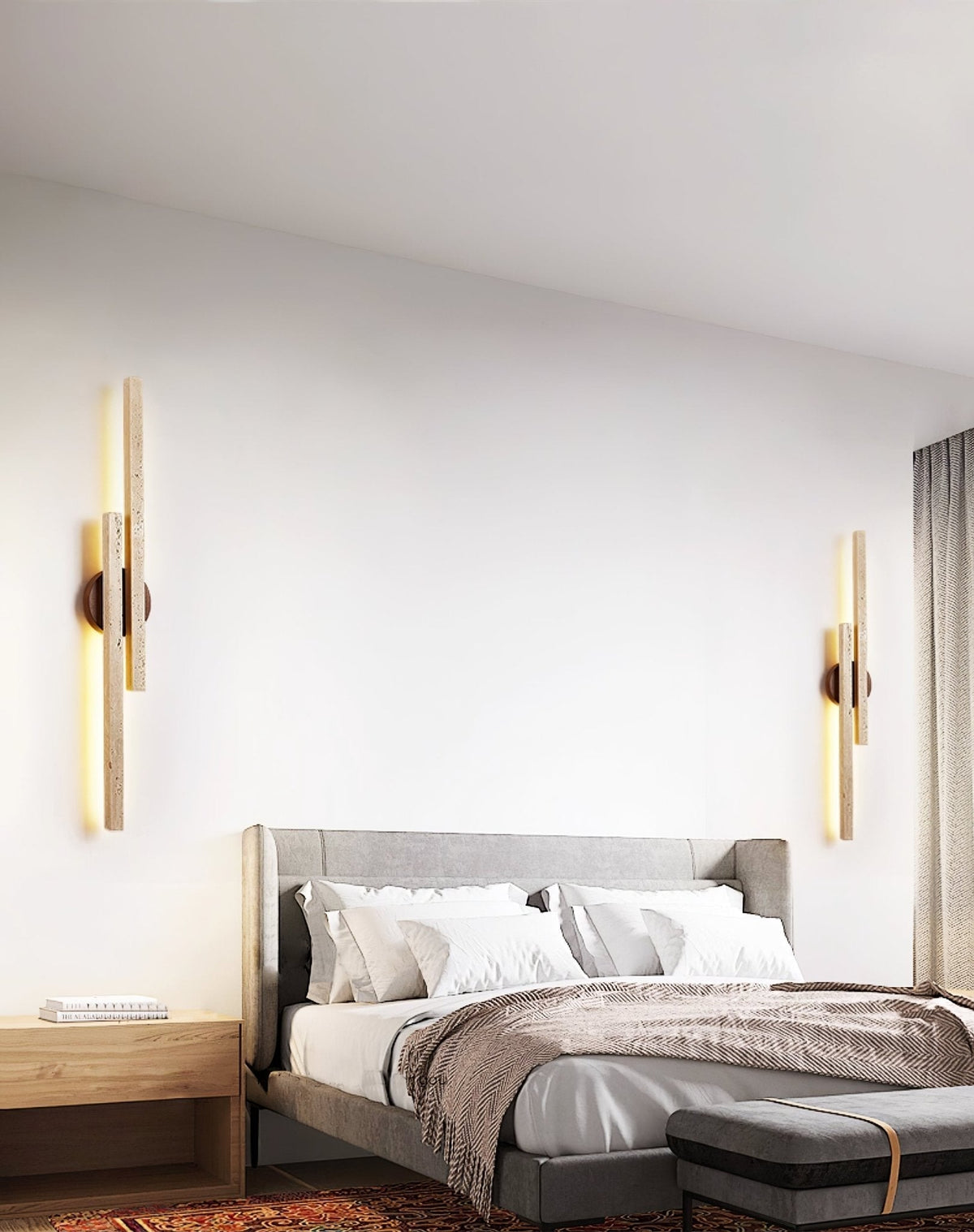 Baldencove Travertine Wall Light-Moonnatur
