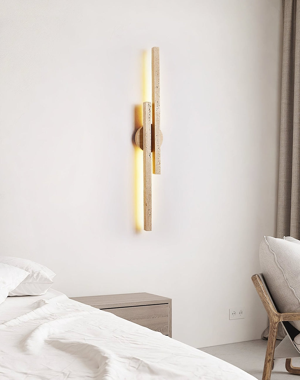 Baldencove Travertine Wall Light-Moonnatur
