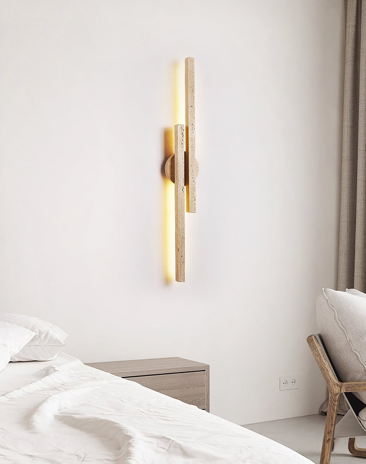 Baldencove Travertine Wall Light-Moonnatur