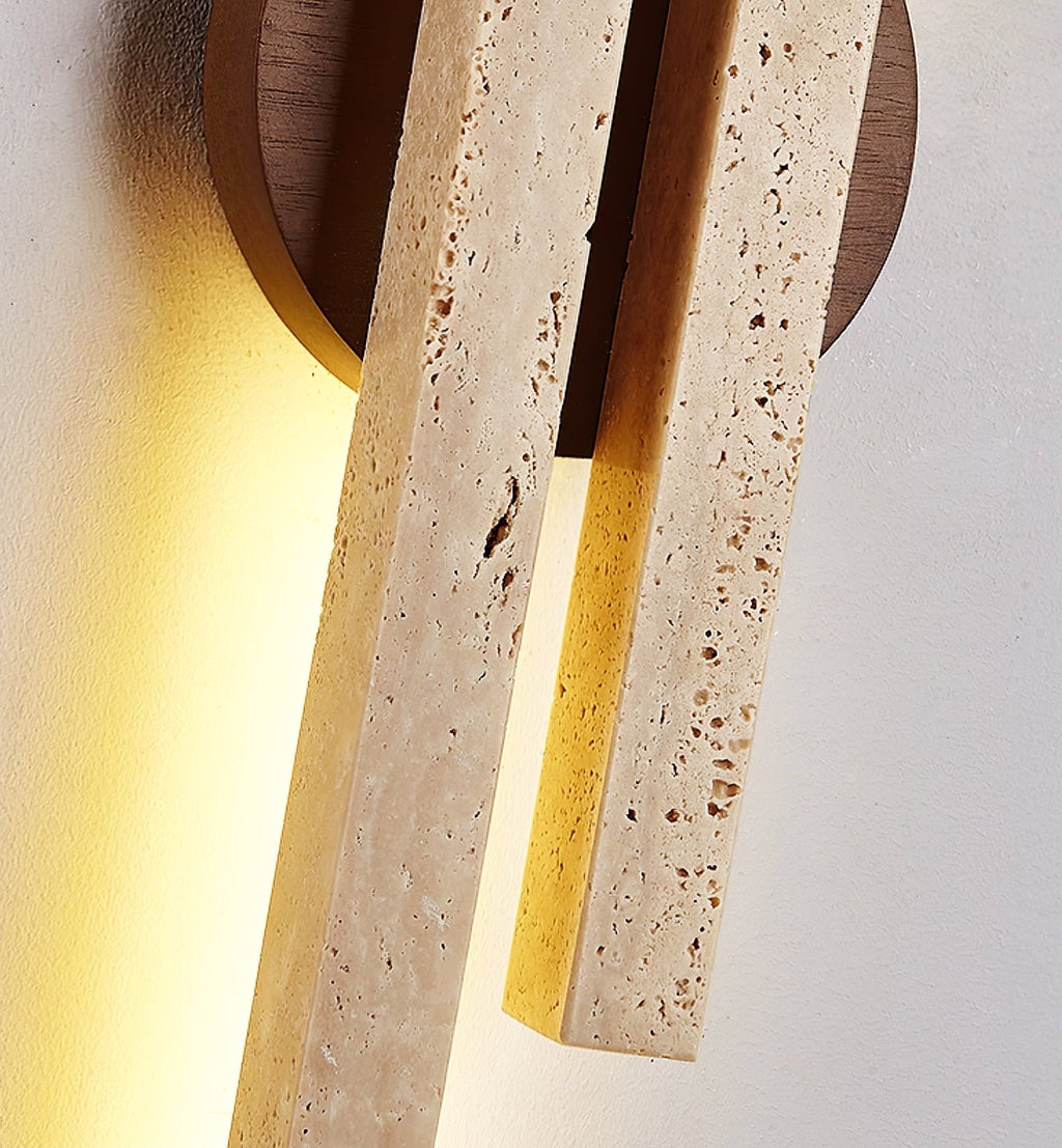 Baldencove Travertine Wall Light-Moonnatur