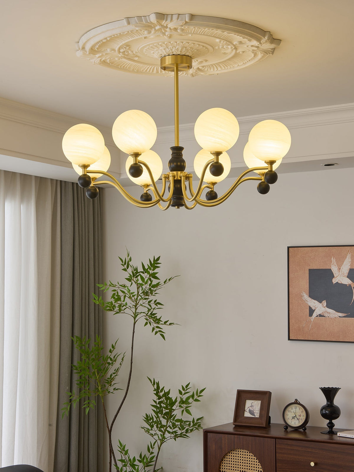 Sarona Wood Chandelier-Moonnatur