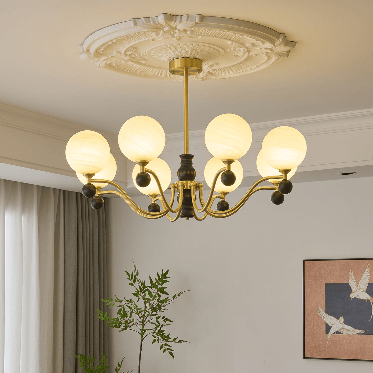 Sarona Wood Chandelier-Moonnatur