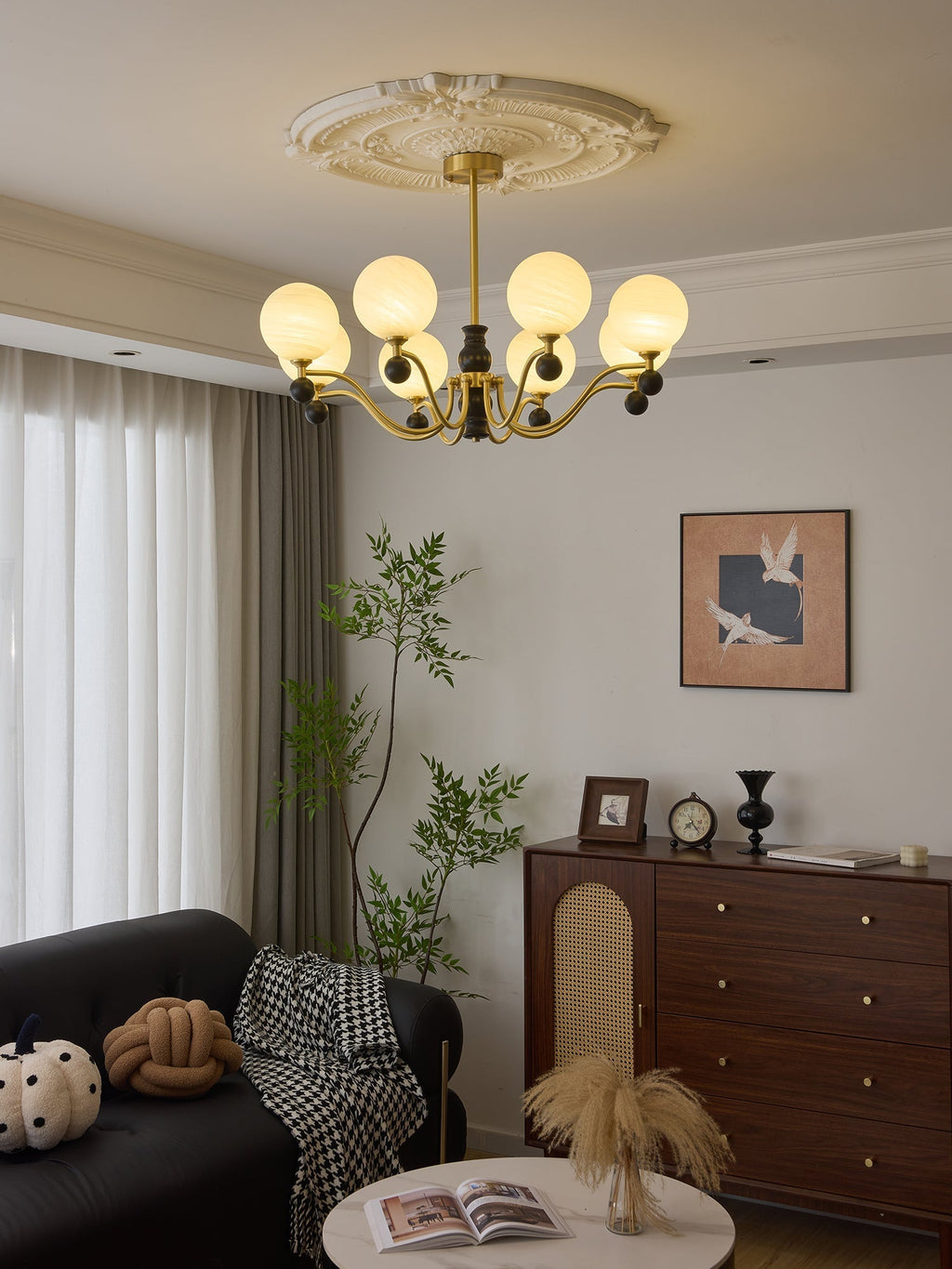Sarona Wood Chandelier-Moonnatur
