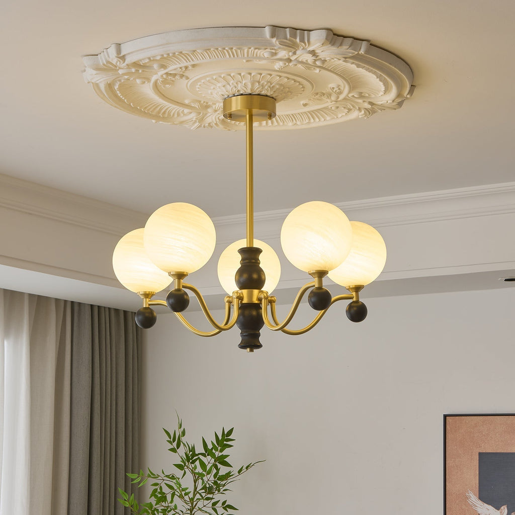 Sarona Wood Chandelier-Moonnatur