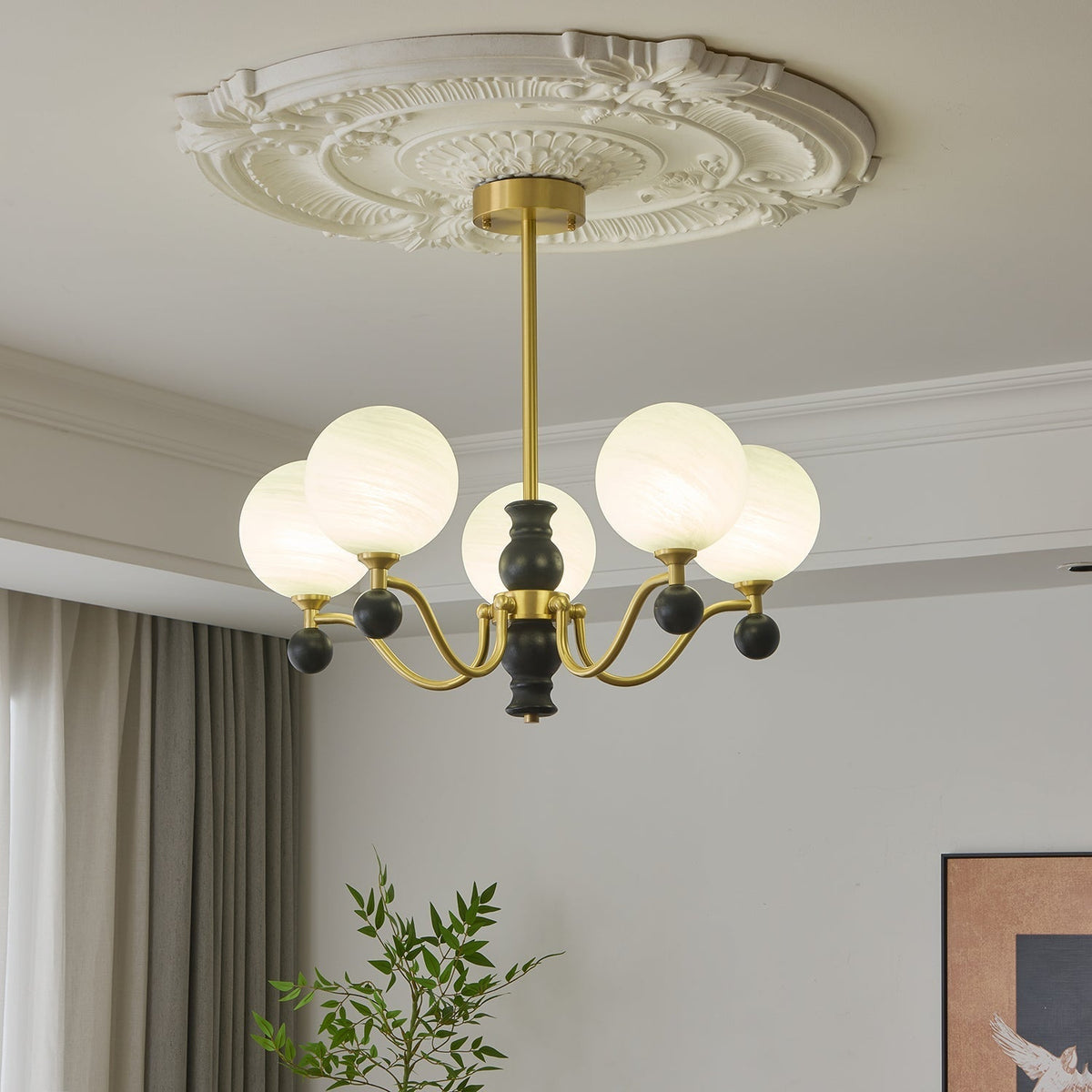Sarona Wood Chandelier-Moonnatur