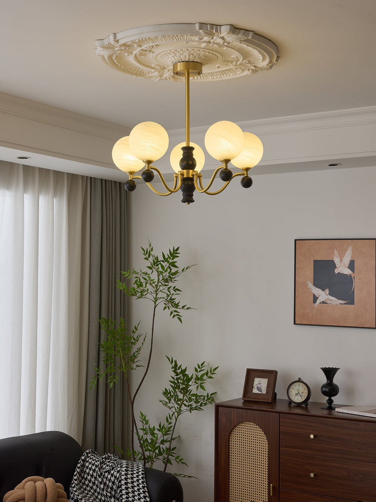 Sarona Wood Chandelier-Moonnatur