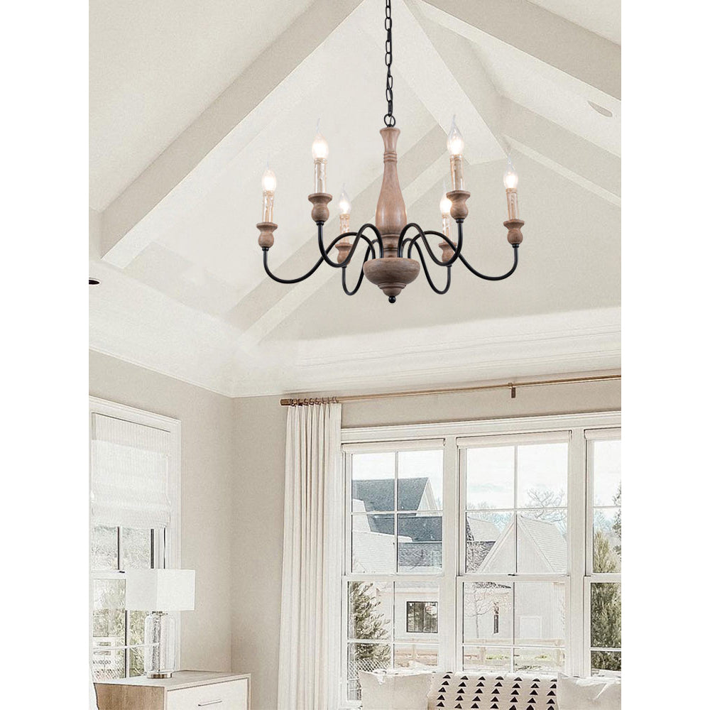 Sorrelelyn Wood Chandelier-Moonnatur