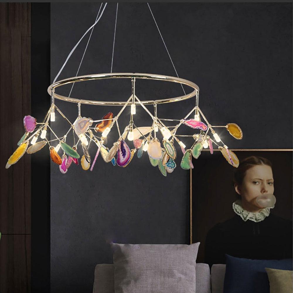 Dunselholm Agate Chandelier-Moonnatur