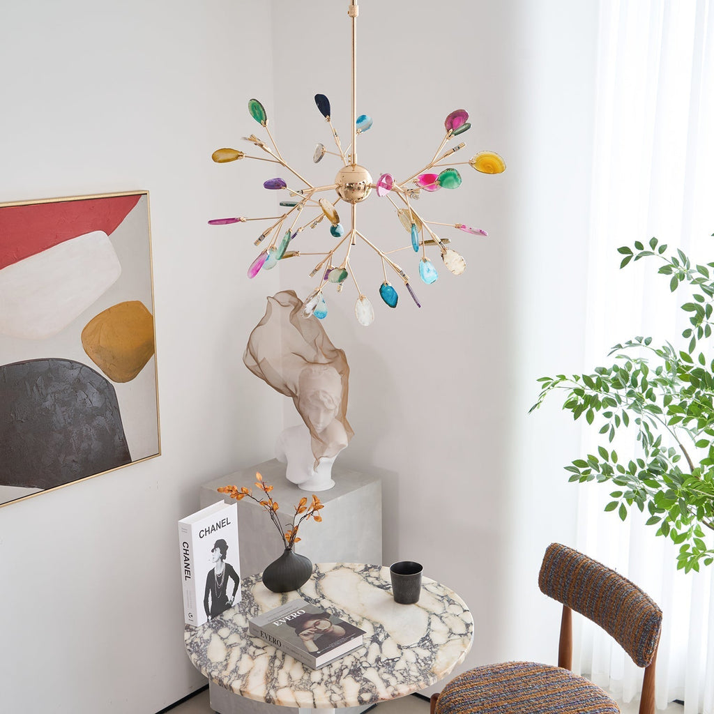 Dunselholm Agate Chandelier-Moonnatur