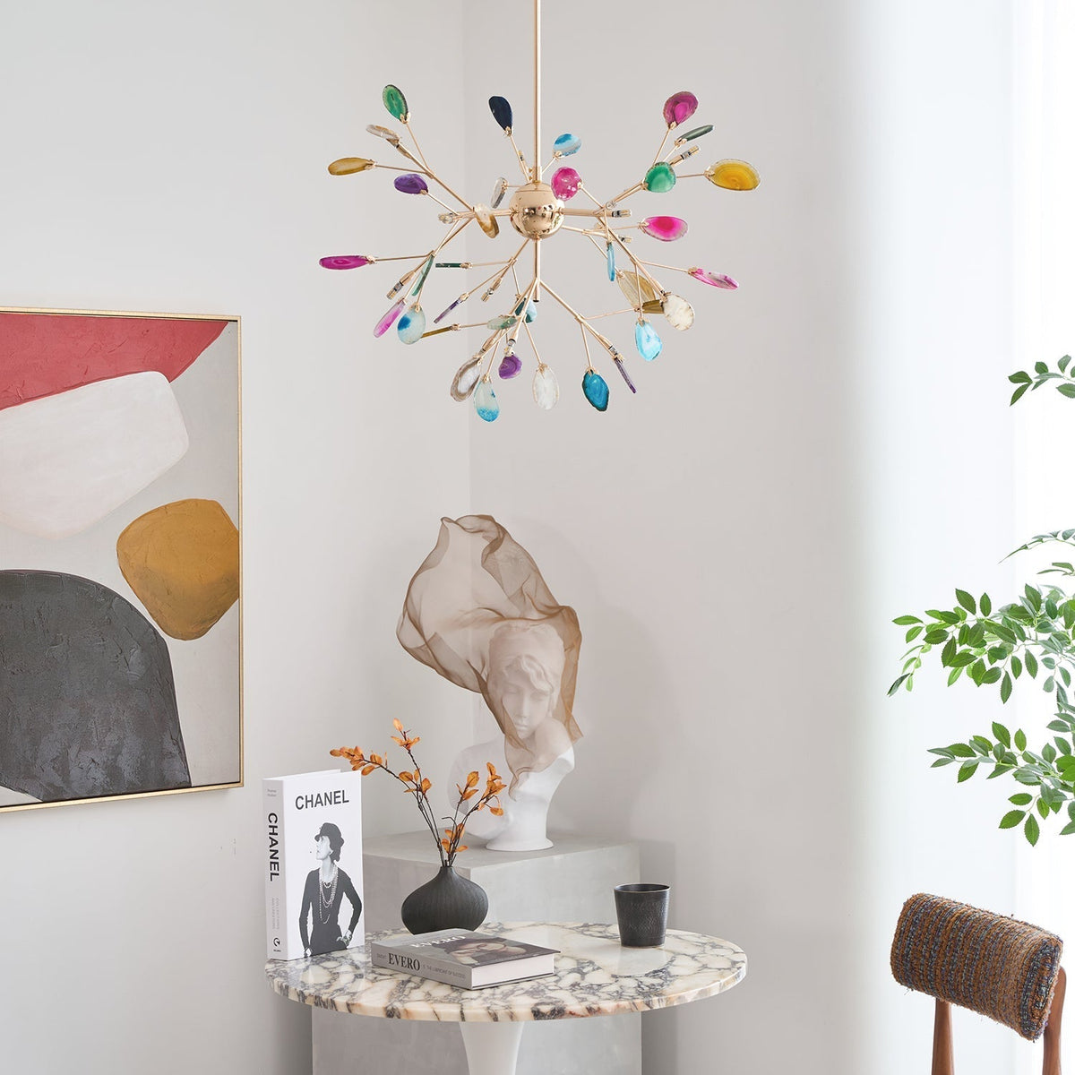Dunselholm Agate Chandelier-Moonnatur