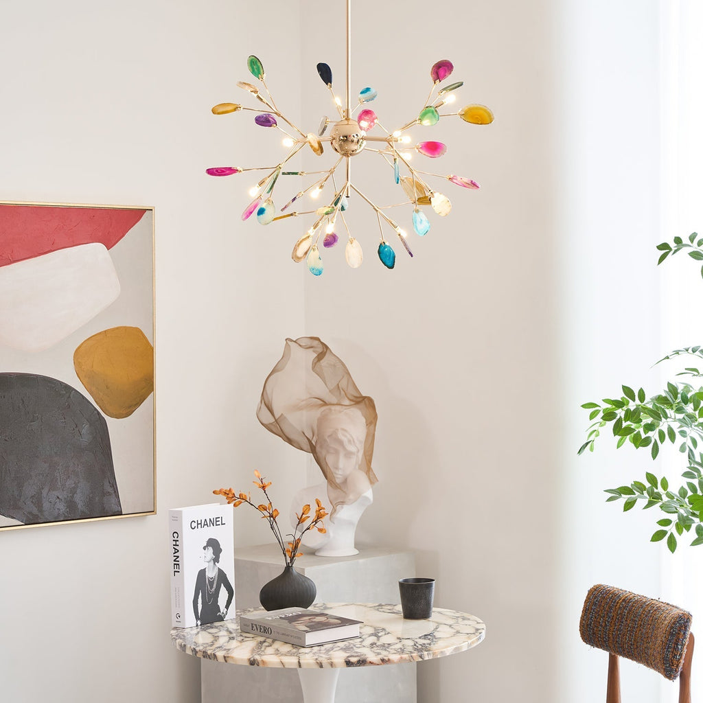 Dunselholm Agate Chandelier-Moonnatur