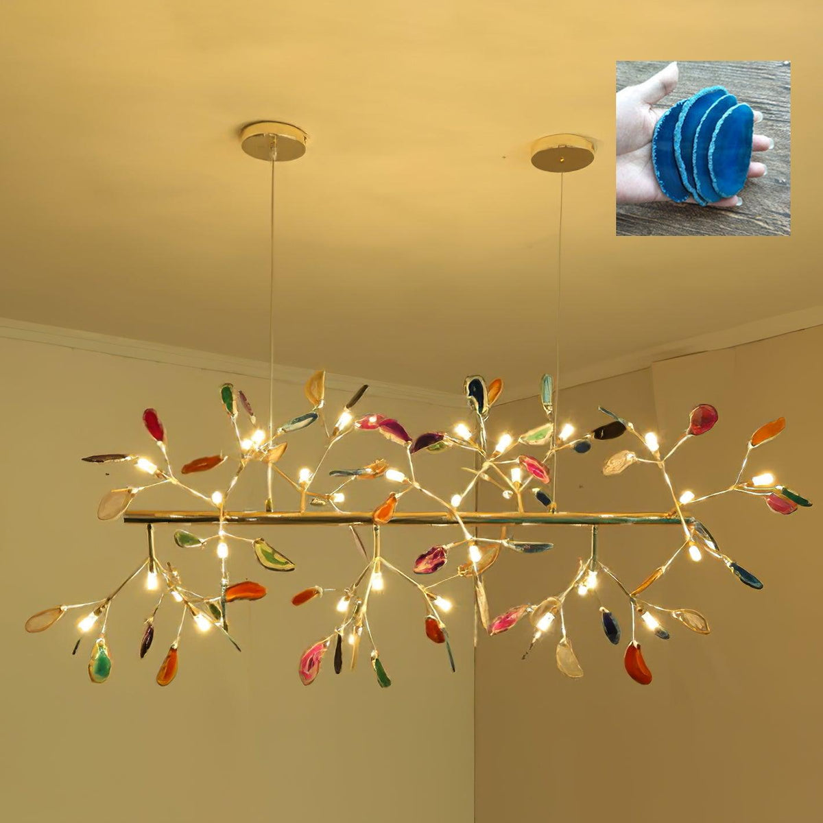 Dunselholm Agate Chandelier-Moonnatur