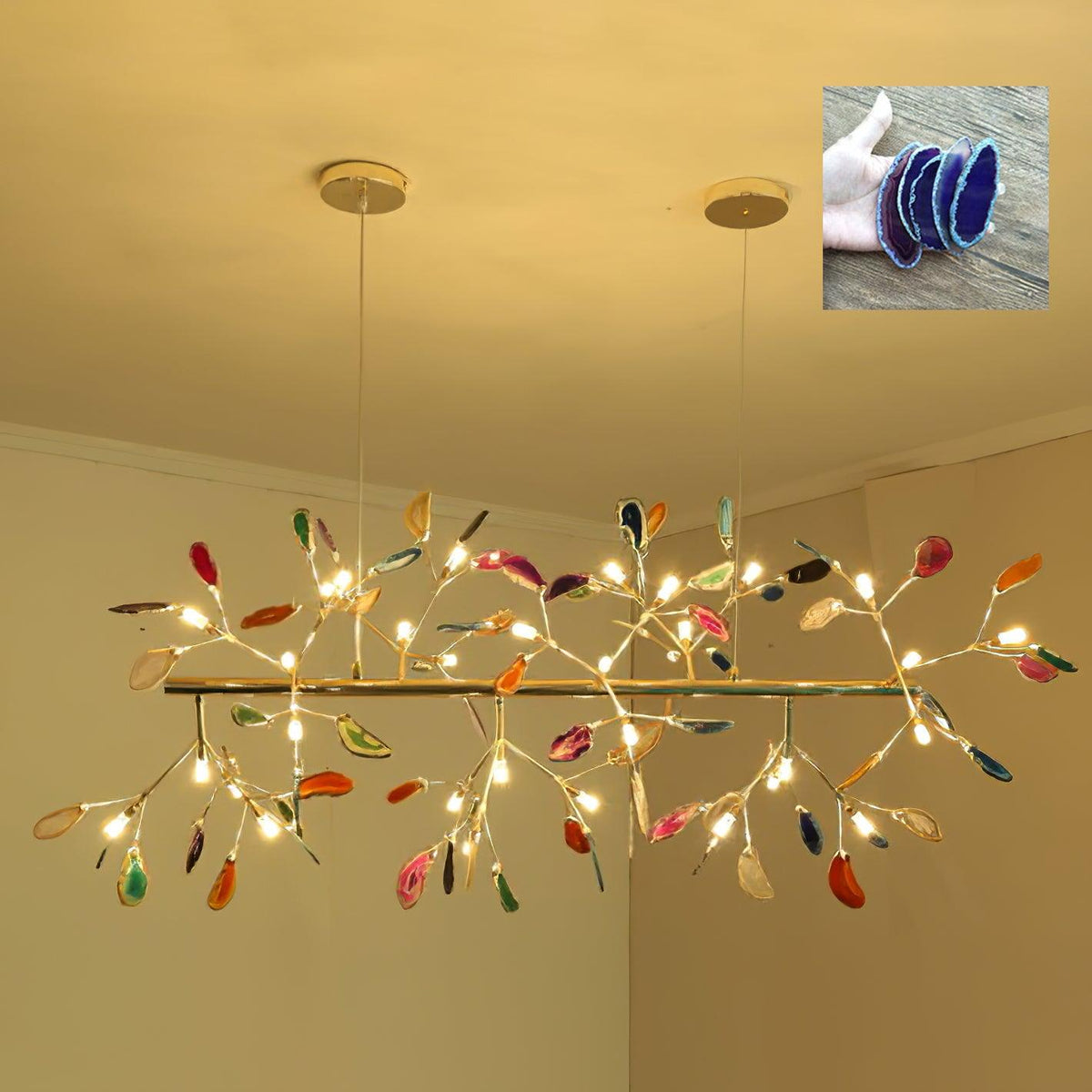 Dunselholm Agate Chandelier-Moonnatur