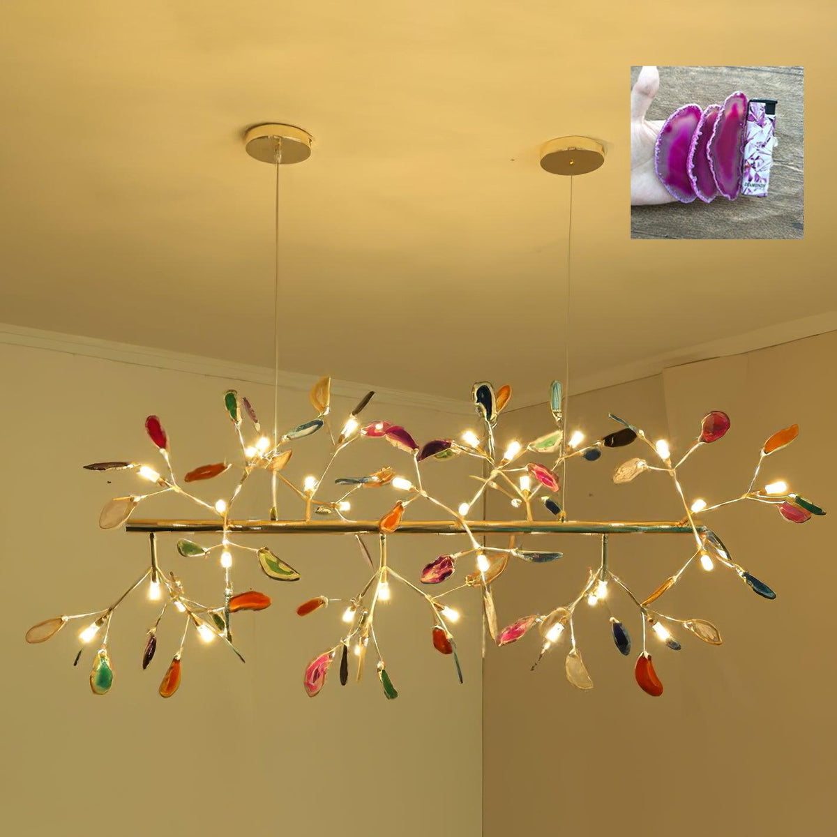 Dunselholm Agate Chandelier-Moonnatur