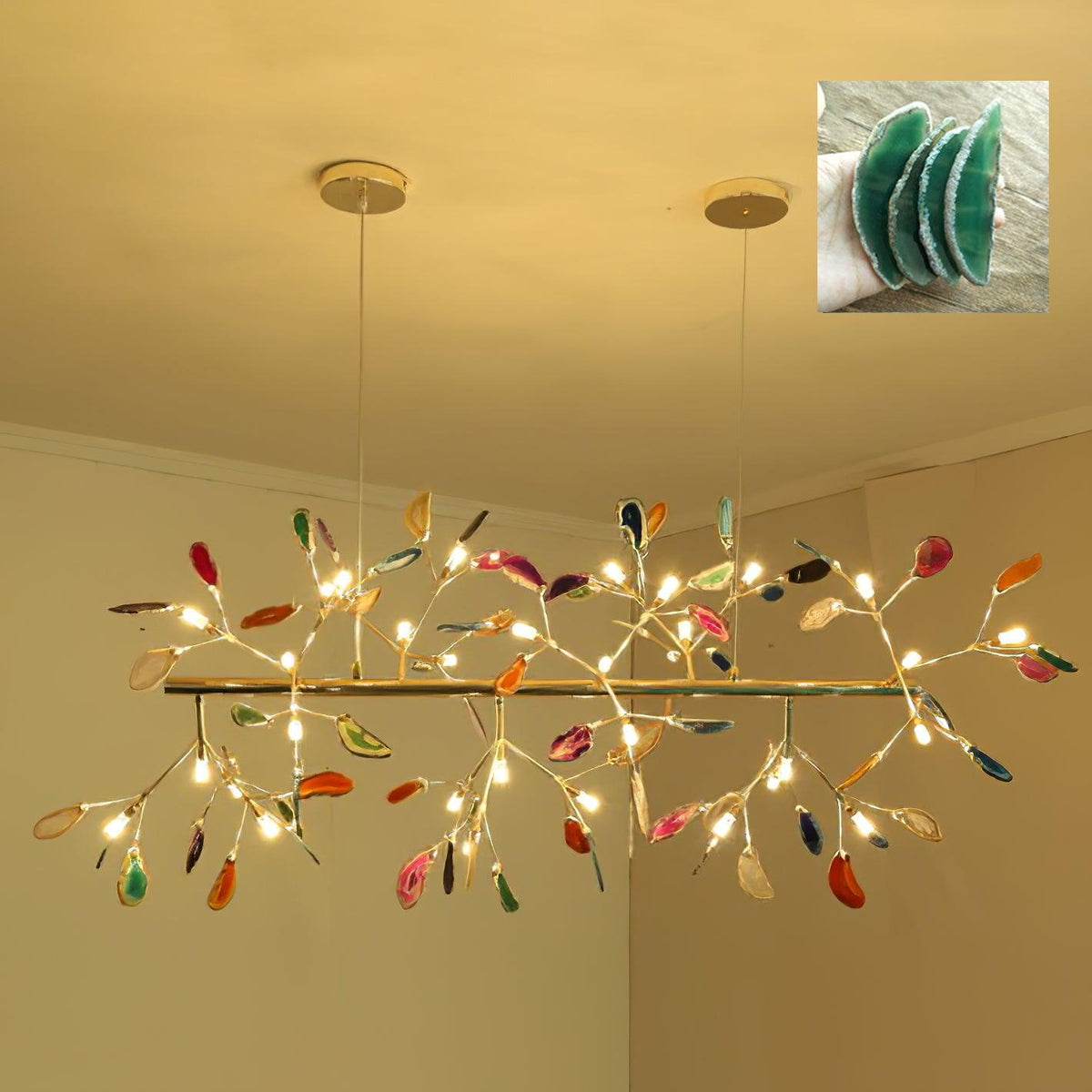 Dunselholm Agate Chandelier-Moonnatur