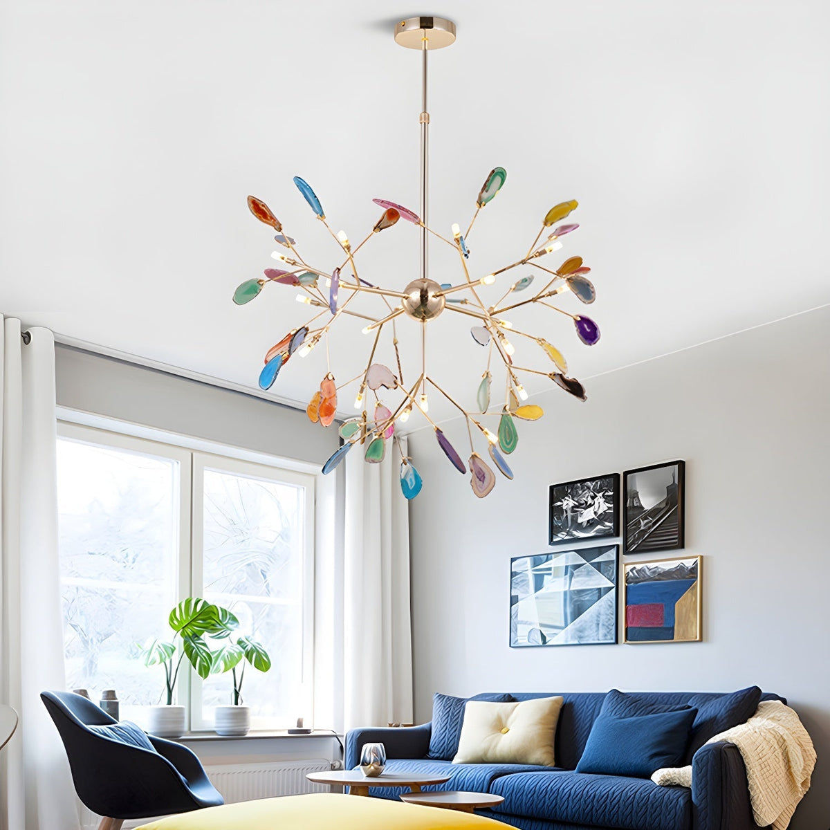 Dunselholm Agate Chandelier-Moonnatur