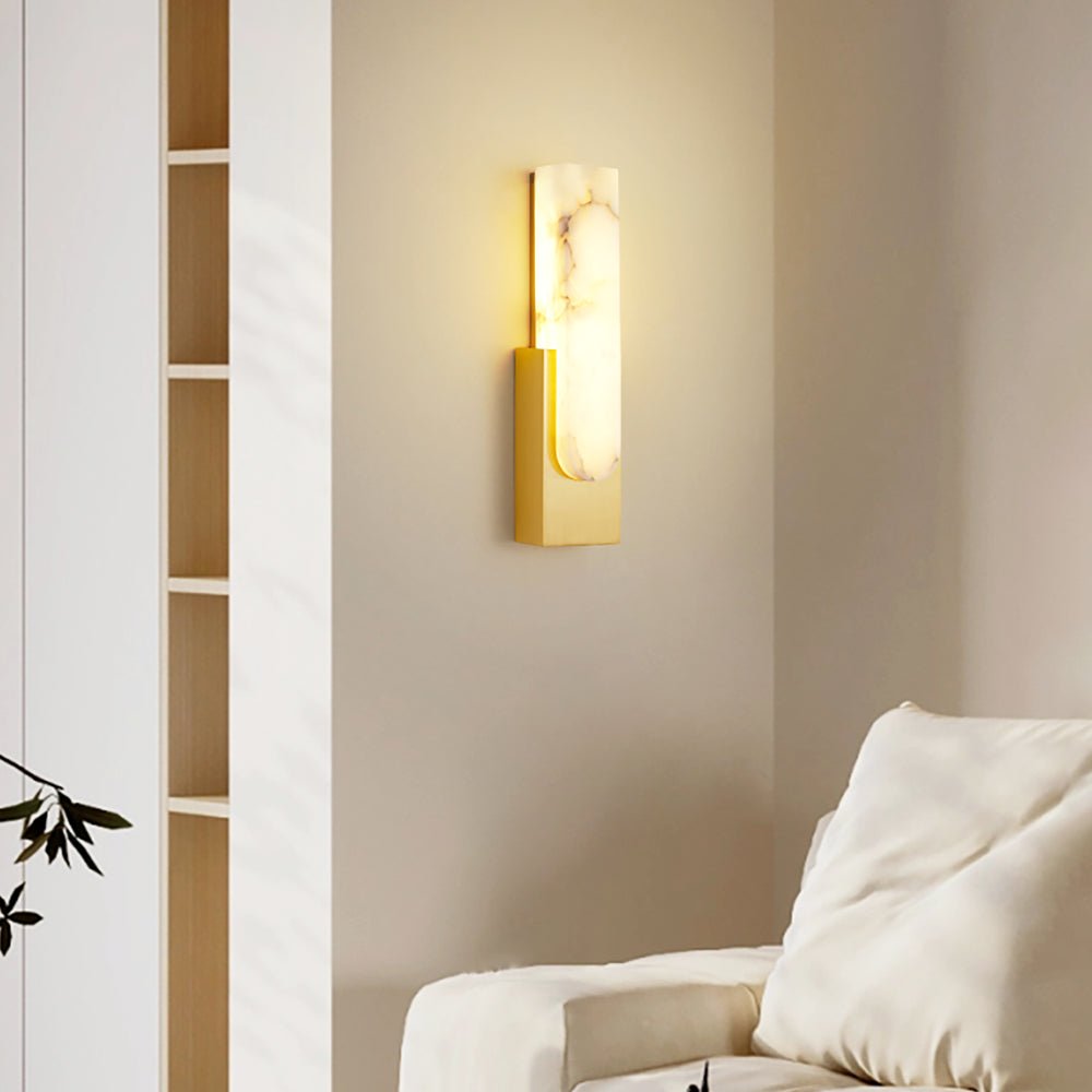 Valdenwell Alabaster Wall Light-Moonnatur