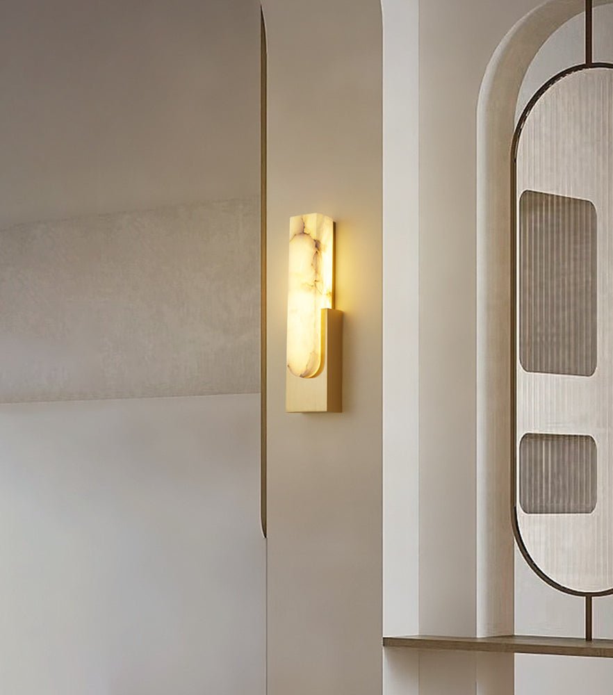 Valdenwell Alabaster Wall Light-Moonnatur