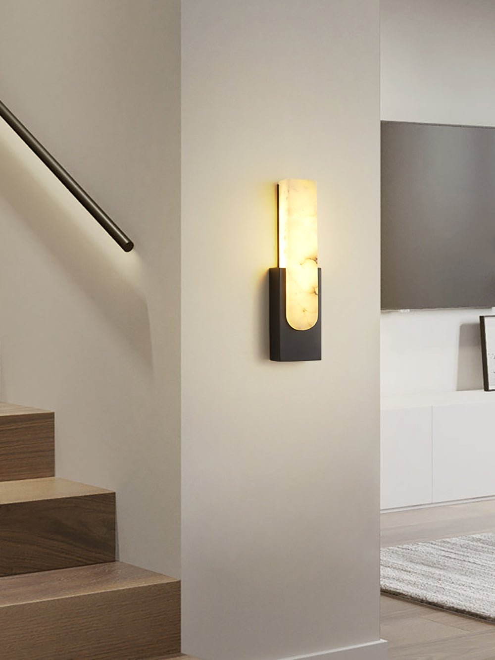 Valdenwell Alabaster Wall Light-Moonnatur