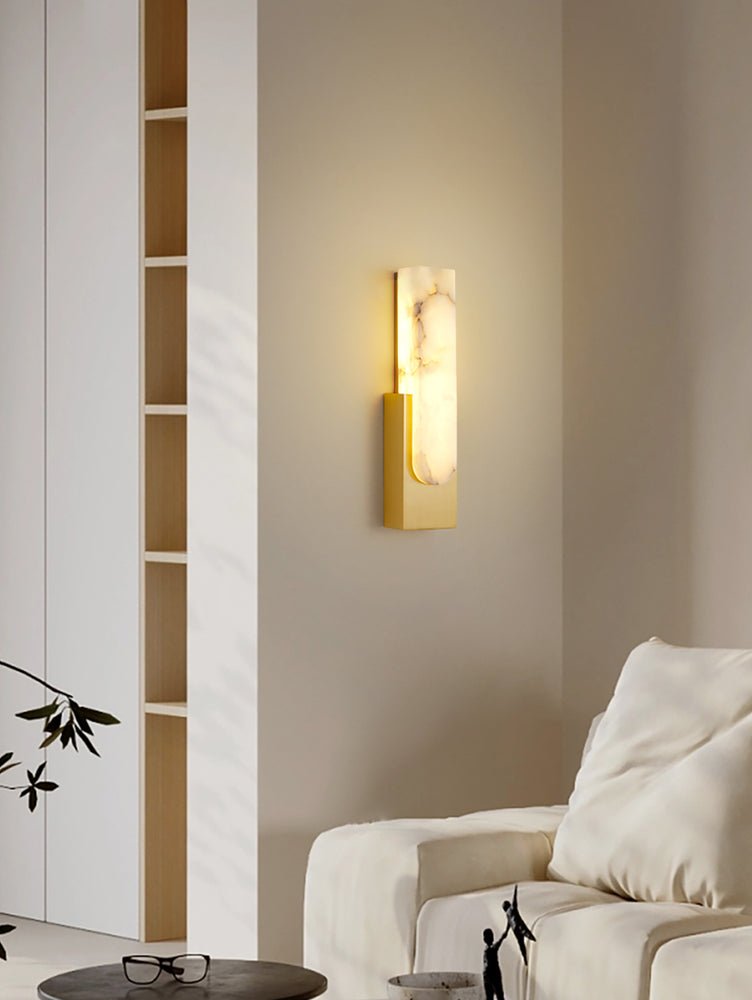 Valdenwell Alabaster Wall Light-Moonnatur