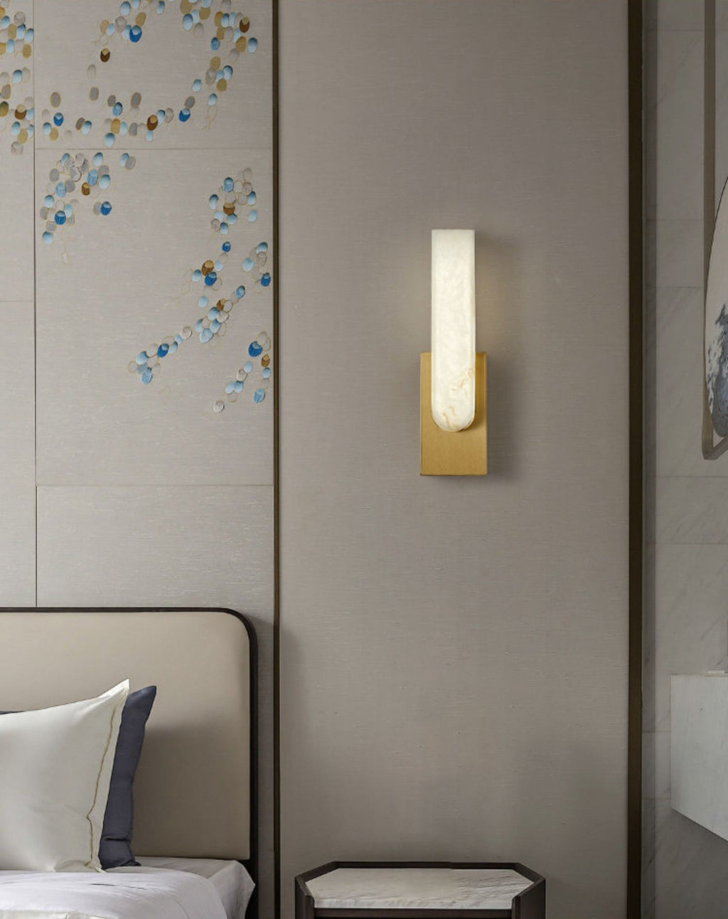 Valdenwell Alabaster Wall Light-Moonnatur