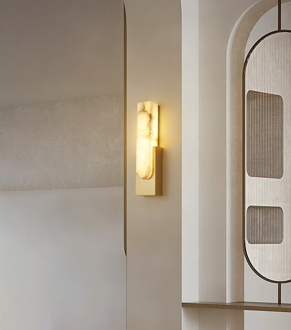 Valdenwell Alabaster Wall Light-Moonnatur