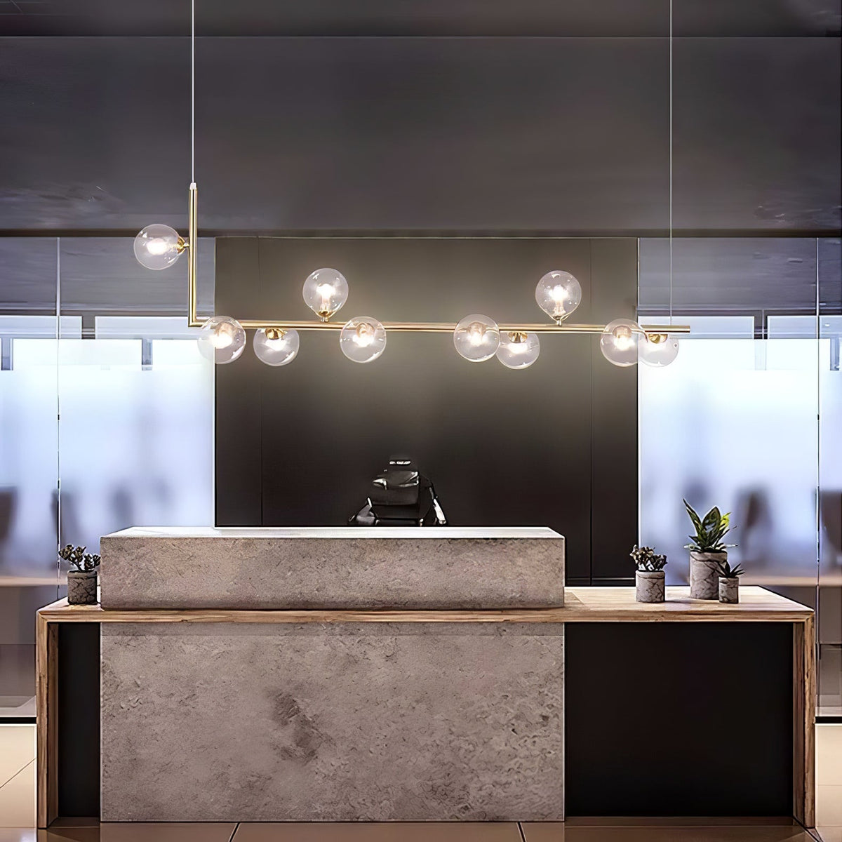 Mireth Glass Chandelier-Moonnatur