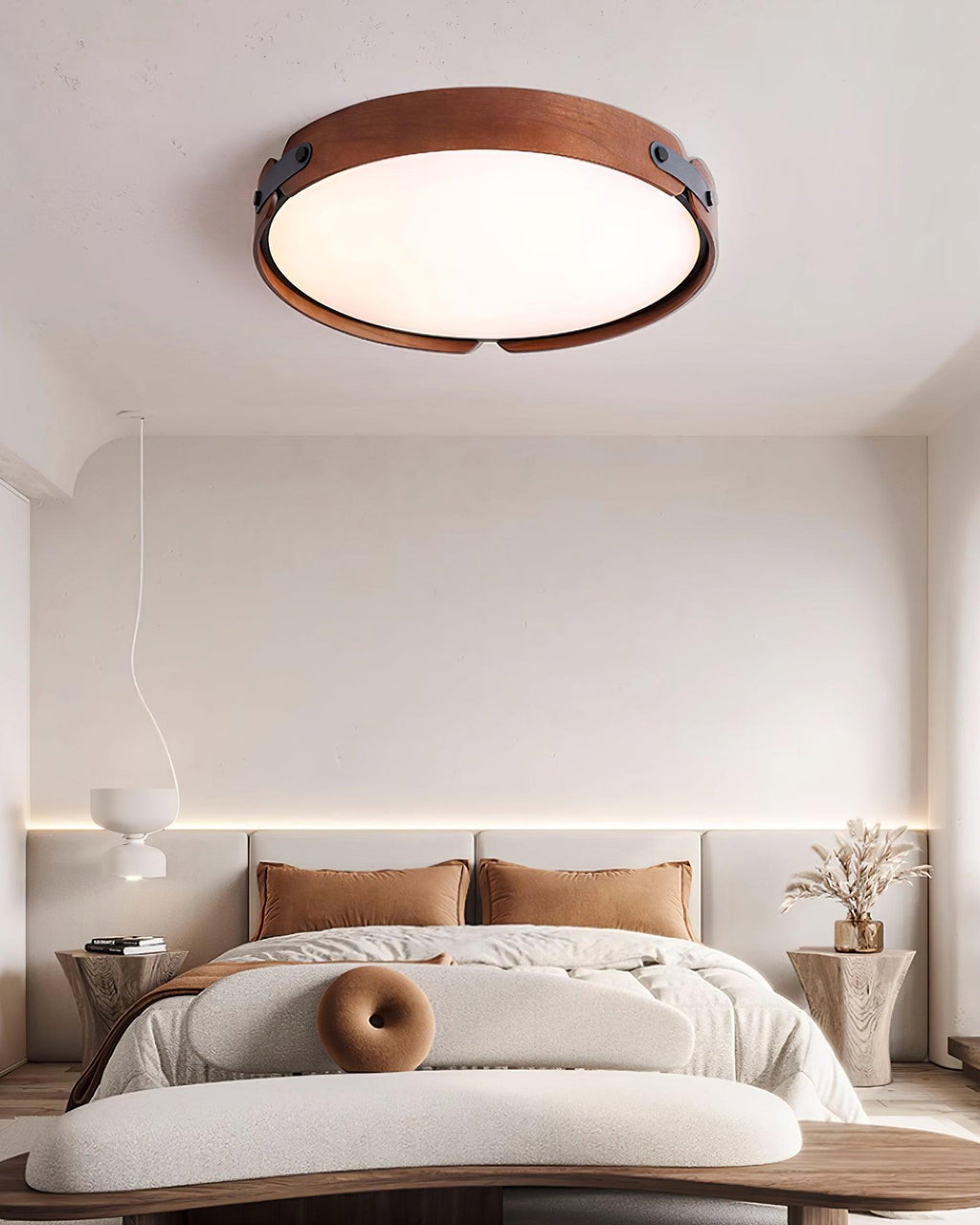 Qeroma Wood Ceiling Light-Moonnatur