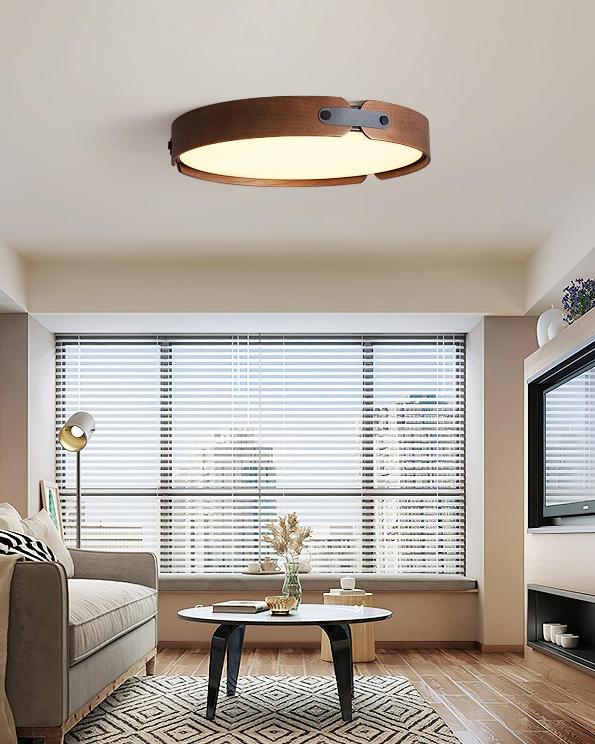 Qeroma Wood Ceiling Light-Moonnatur