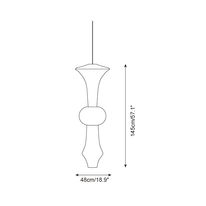 Tildenmoss Paper Pendant Light-Moonnatur
