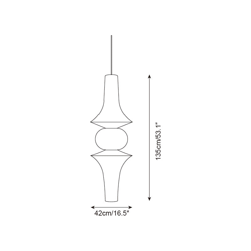 Tildenmoss Paper Pendant Light-Moonnatur