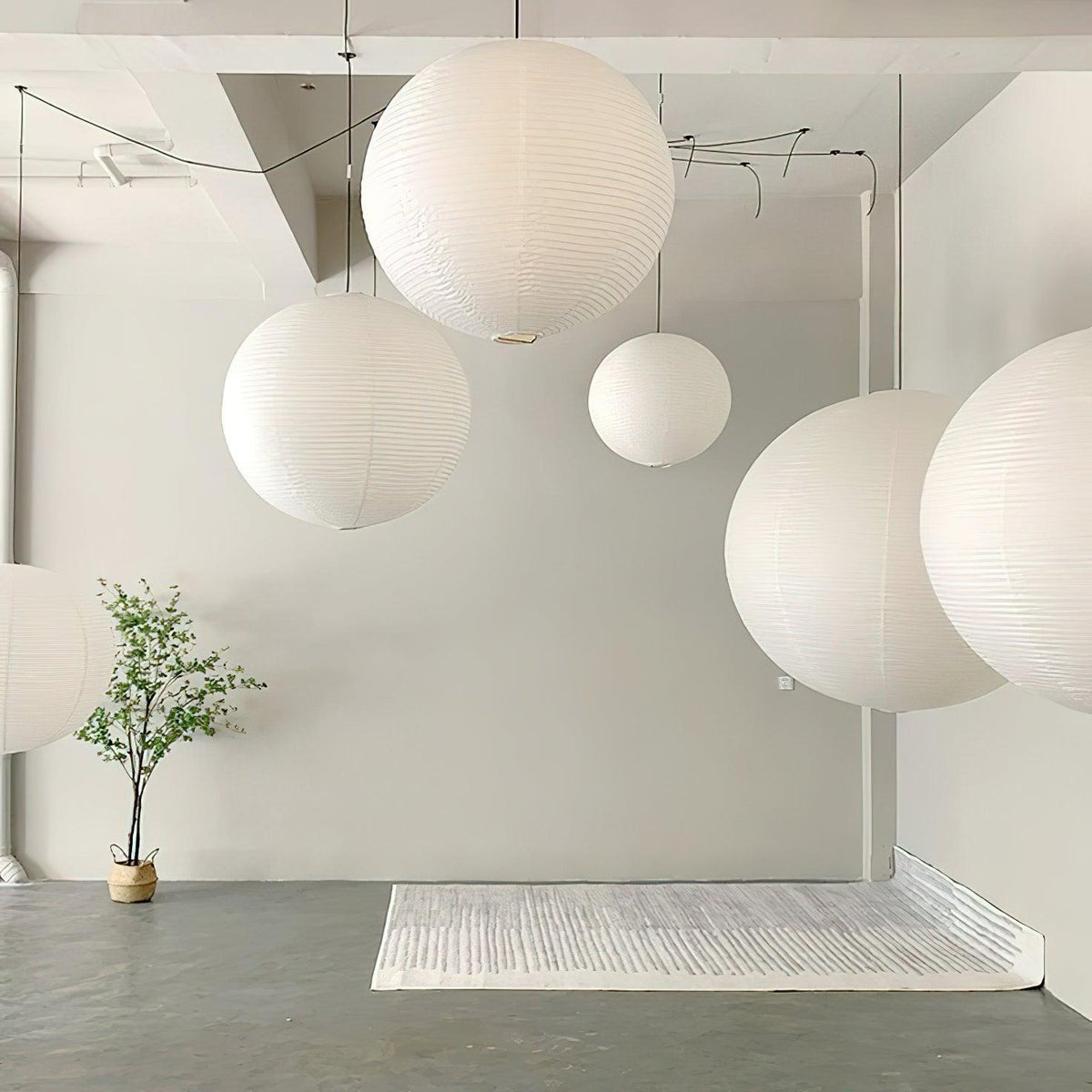 Tildenelle Paper Pendant Light-Moonnatur