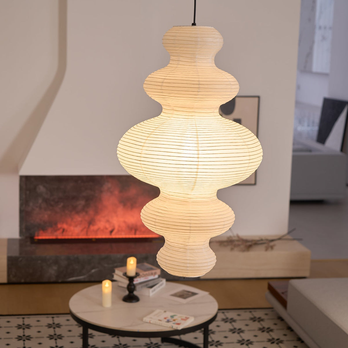 Penrellyn Paper Pendant Light-Moonnatur