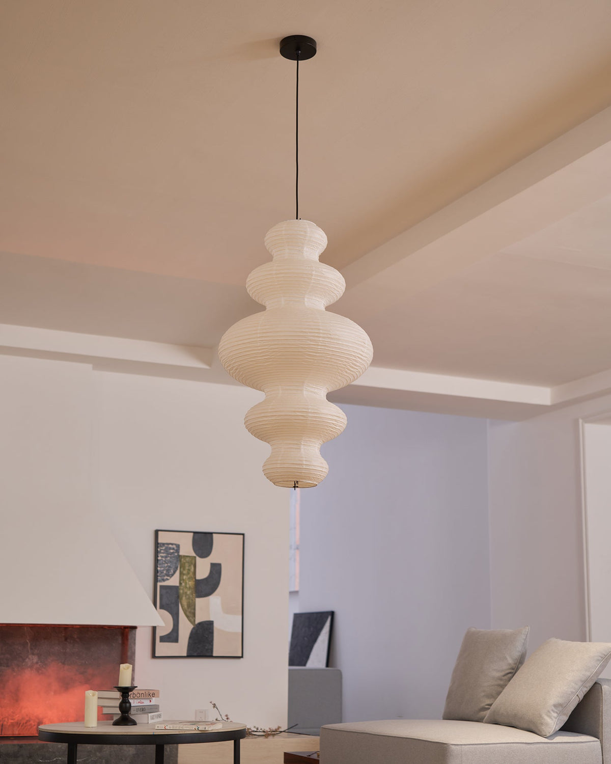 Penrellyn Paper Pendant Light-Moonnatur