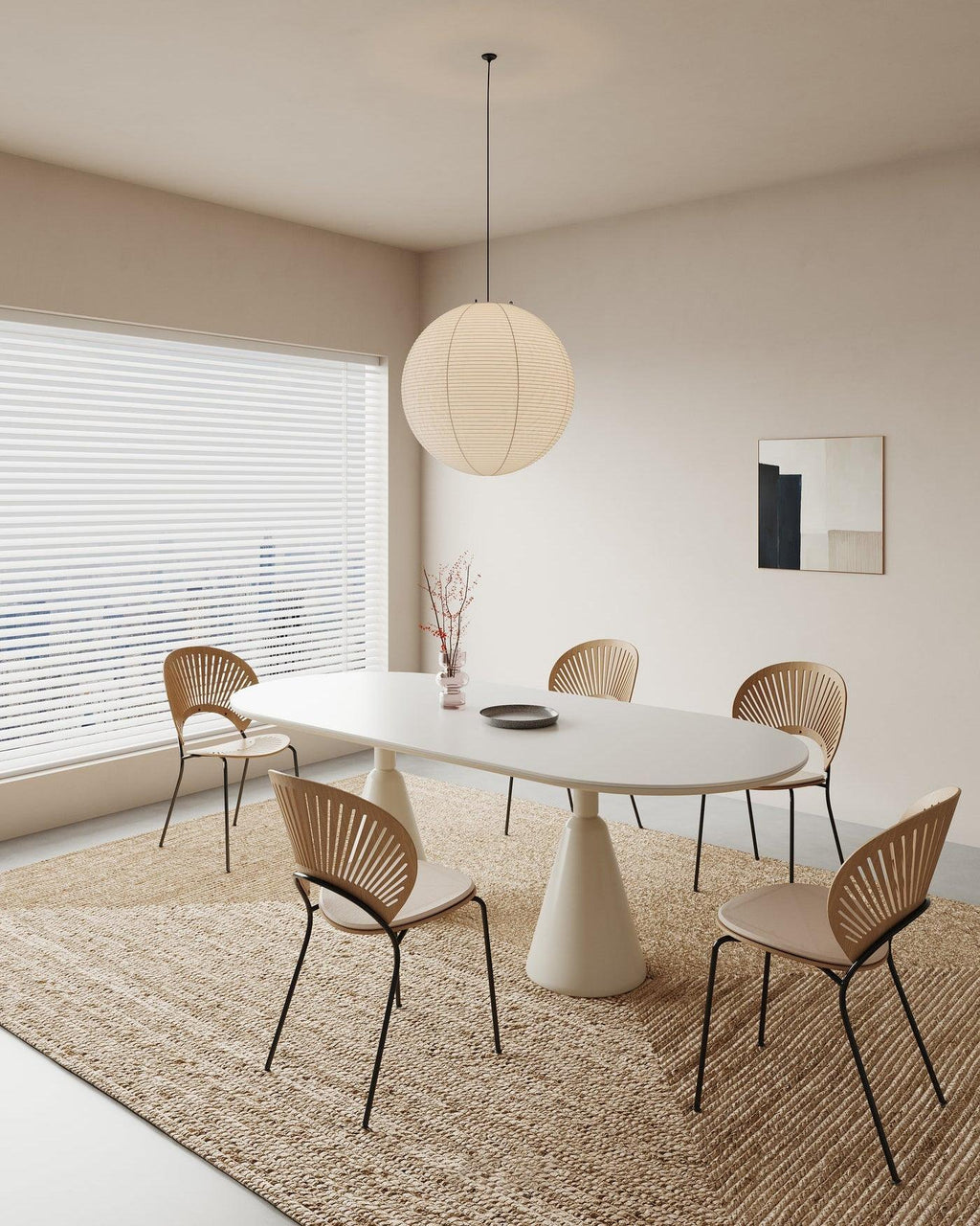 Dewavelle Paper Pendant Light-Moonnatur