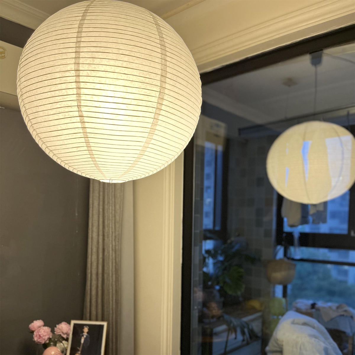Dewavelle Paper Pendant Light-Moonnatur