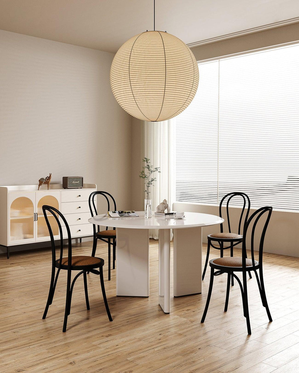 Dewavelle Paper Pendant Light-Moonnatur