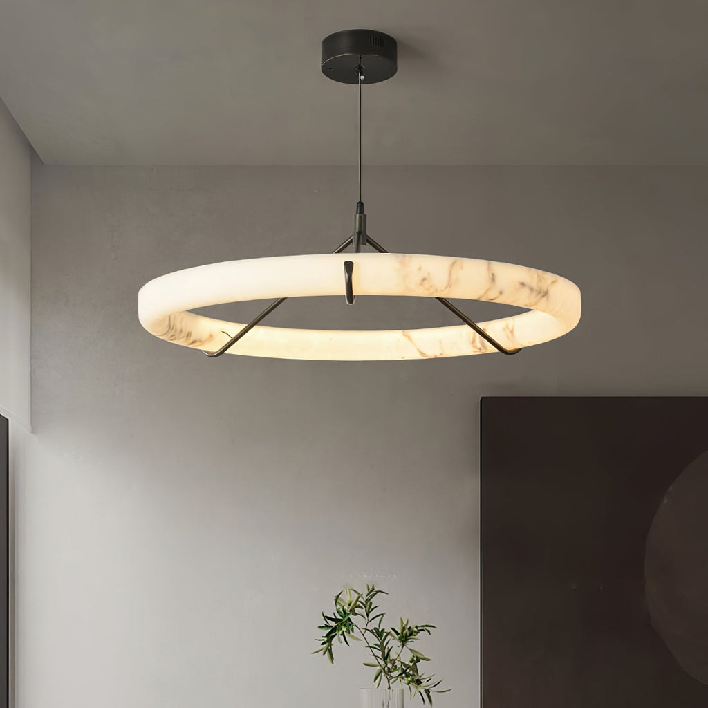 Wilvenmoss Alabaster Chandelier-Moonnatur