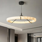 Wilvenmoss Alabaster Chandelier-Moonnatur