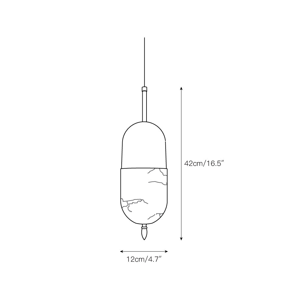 Ravenslynne Alabaster Pendant Light-Moonnatur