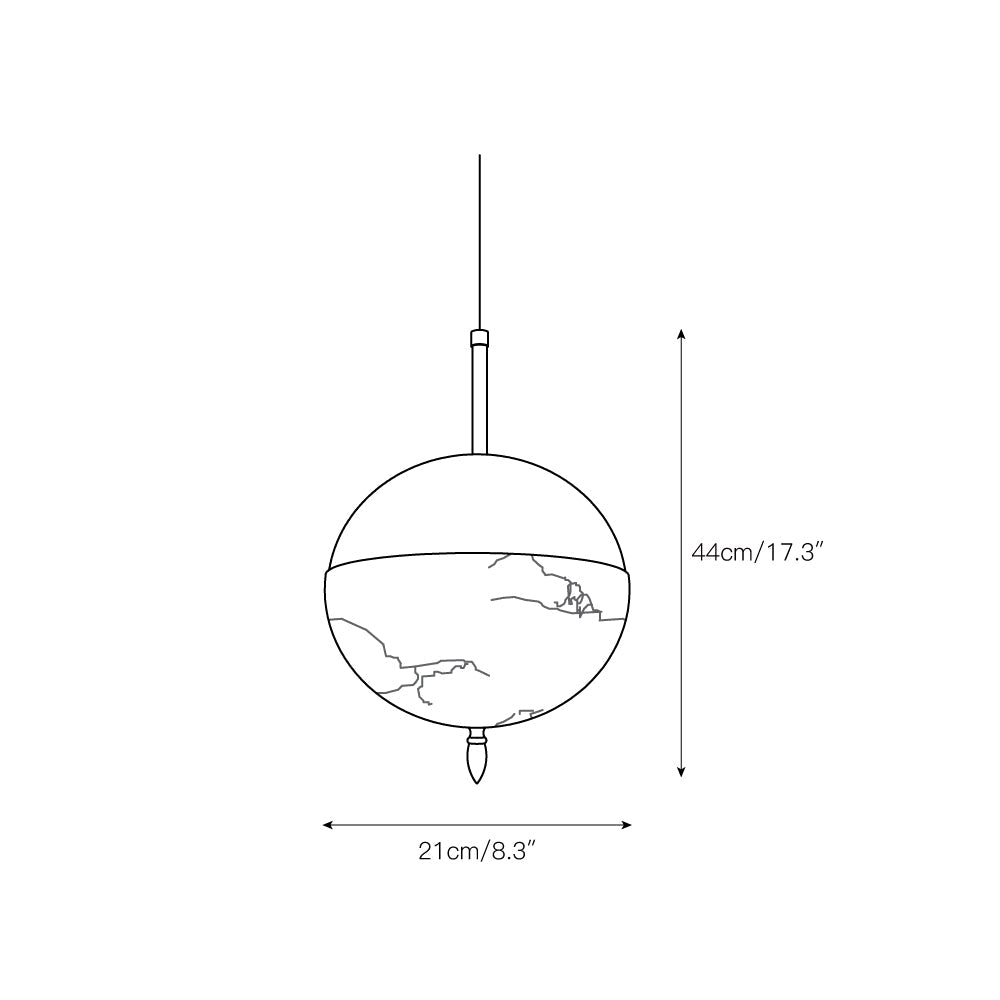 Ravenslynne Alabaster Pendant Light-Moonnatur