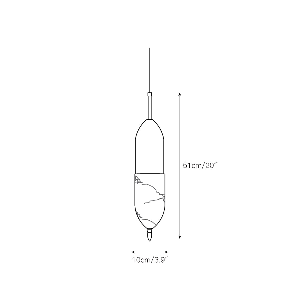 Ravenslynne Alabaster Pendant Light-Moonnatur