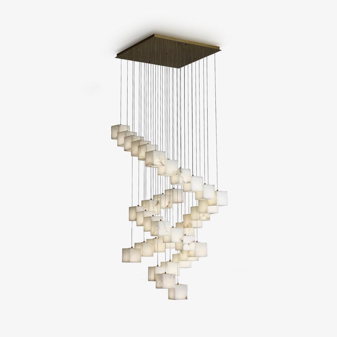Auberdale Alabaster Chandelier-Moonnatur
