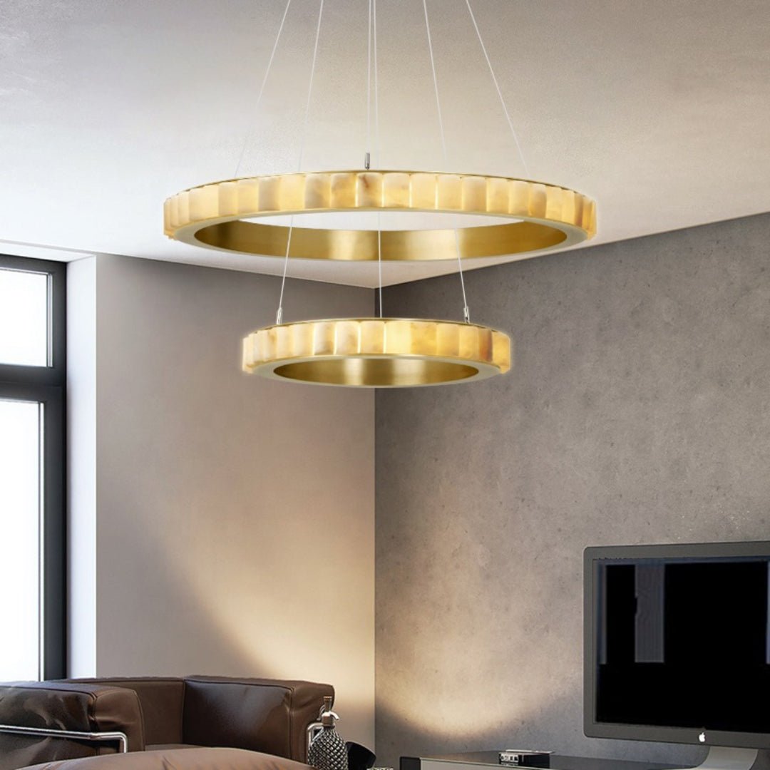 Berelgrove Alabaster Chandelier-Moonnatur
