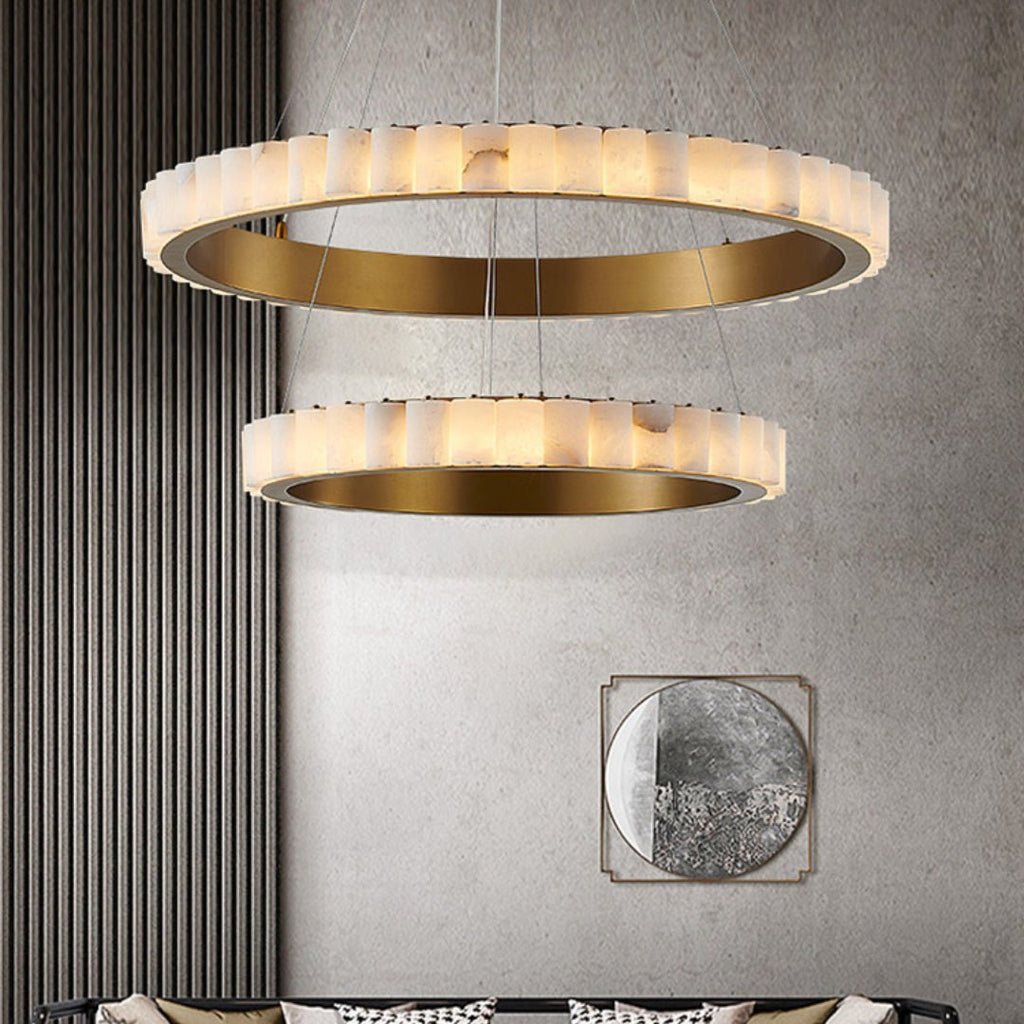 Berelgrove Alabaster Chandelier-Moonnatur