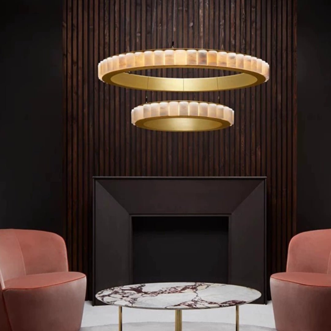 Berelgrove Alabaster Chandelier-Moonnatur