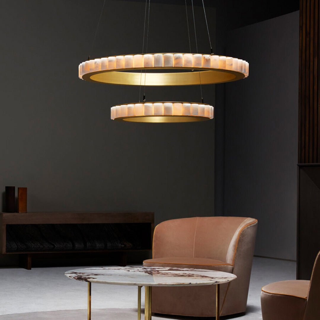 Berelgrove Alabaster Chandelier-Moonnatur
